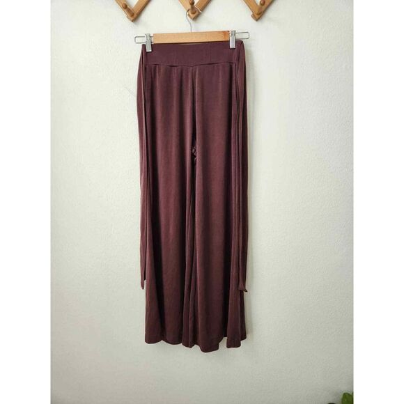 Fabletics Pants Chris Washed Tricot Trousers Flare Leg Bow Belt Size XXS - Picture 5 of 7